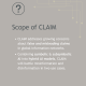 Slide about the scope of the CLAIM project