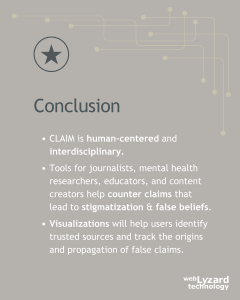 Concluding slide summarizing the CLAIM project