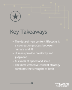 Key takeaways for the GenAI-powered content lifecycle