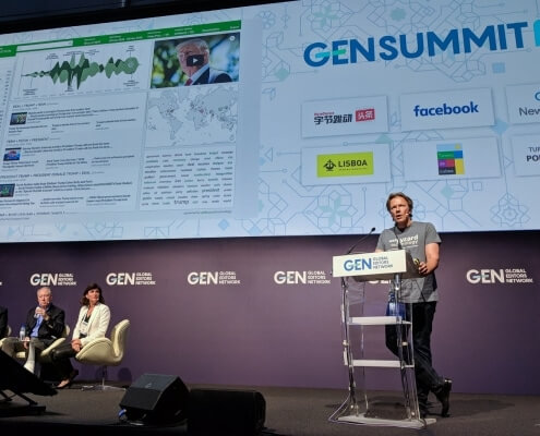 Arno Scharl, webLyzard technology at GEN Summit 2018 © Rainer Mirau for GEN