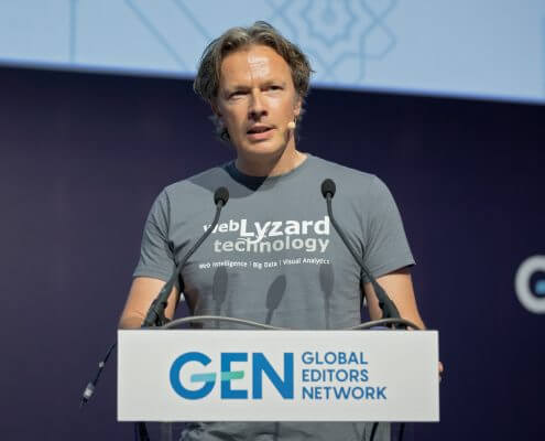 Arno Scharl of webLyzard technology at GEN Summit 2018 © Rainer Mirau for GEN