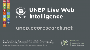 UNEP Live Web Intelligence - Cover Page