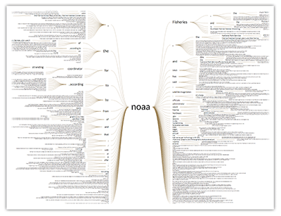 Word Tree for the Search Term "NOAA"